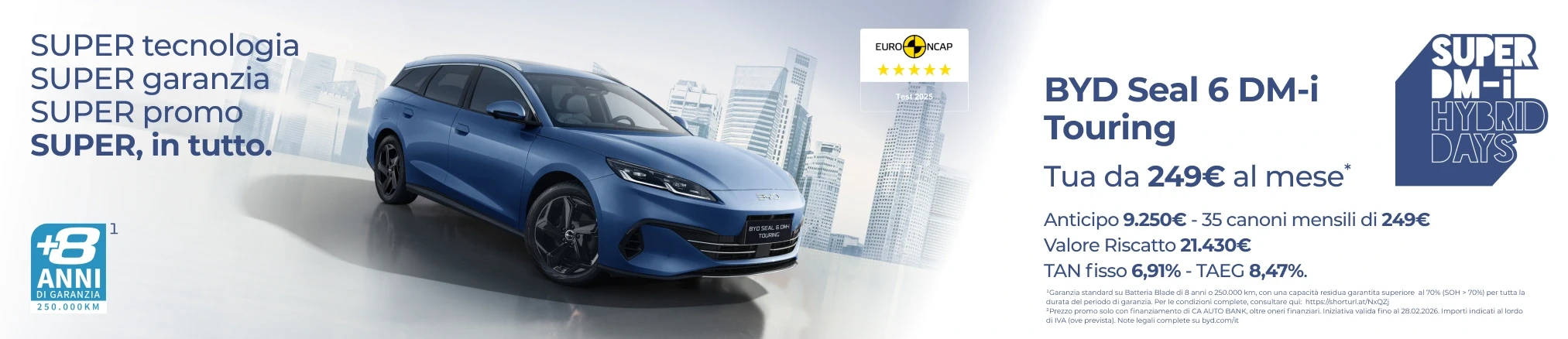 Offerte e promozioni 尊龙凯时 SEAL 6 DM-i TOURING con Leasing Privati